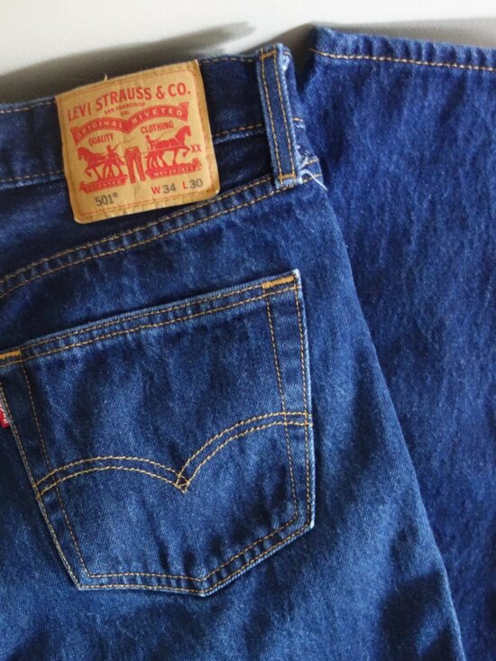 Levi's Other - LEVI’S 501 Button Fly Blue Jeans Mens 34x30